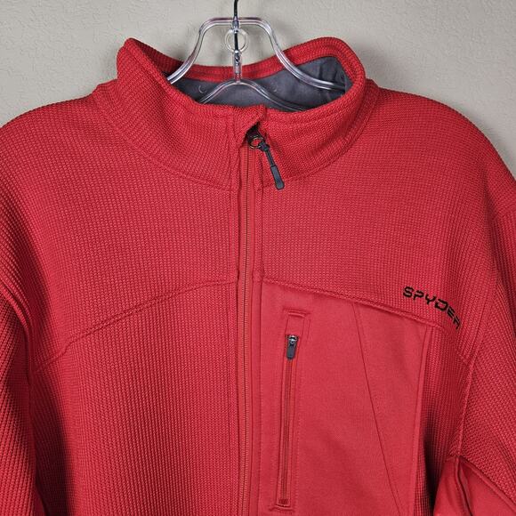 Spyder Bandit Fleece Jacket 205026 Mens L Outdoor Full Zip Sweater US Ski Team - Picture 3 of 16